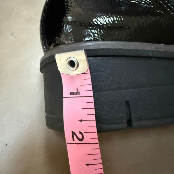 Clarks Collection Airabell Zip Wedge Ankle Boots Patent black 9.5 - Picture 8 of 8